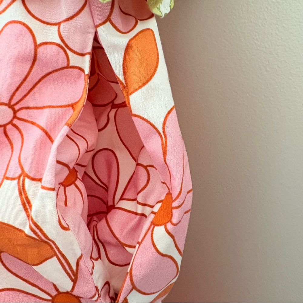 CeliaB In Bloom Dalia Dress Floral Ruffle Tie Shoulder Cotton Size Medium - Picture 7 of 16